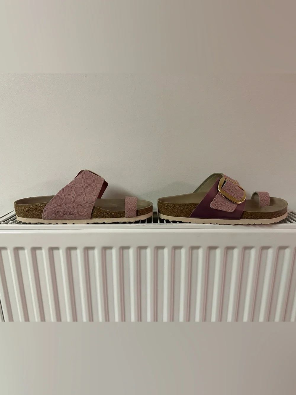 Birkenstock Pink Patterned Single-Strap Buckle Sandals - Picture 2 of 4